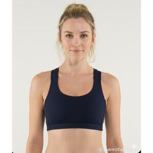 Lululemon Black All Sport Bra III Luxtreme Medium Support Crossback 6